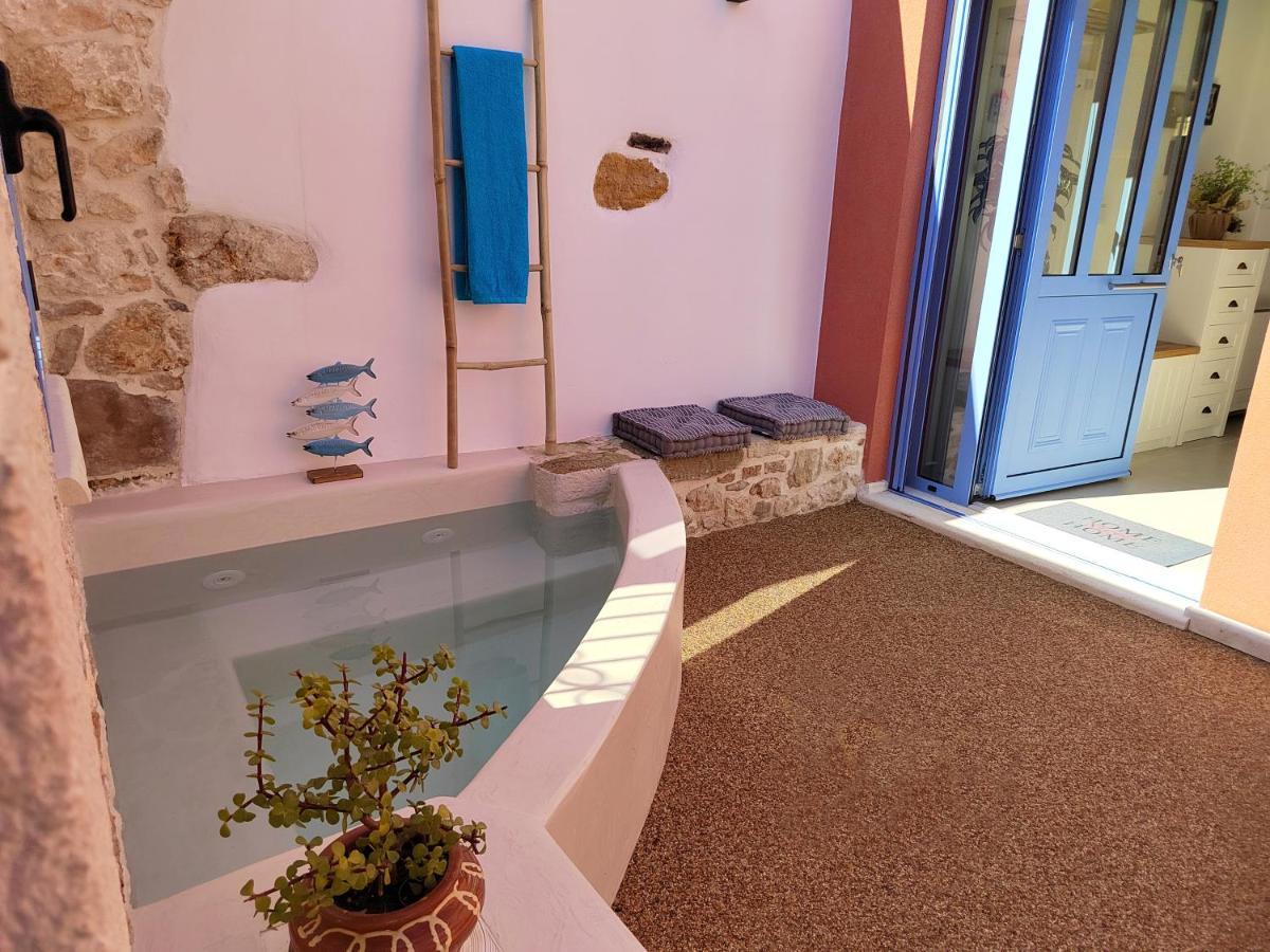 Mouse House With Sea View And Mini Pool Villa Platanias  Luaran gambar